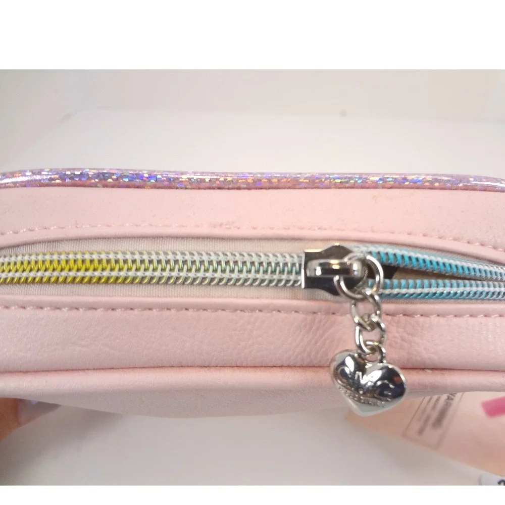 Miss Gwen's OMG‎ Accessories Crossbody Bag Pink New Love Glitter Hearts NWT